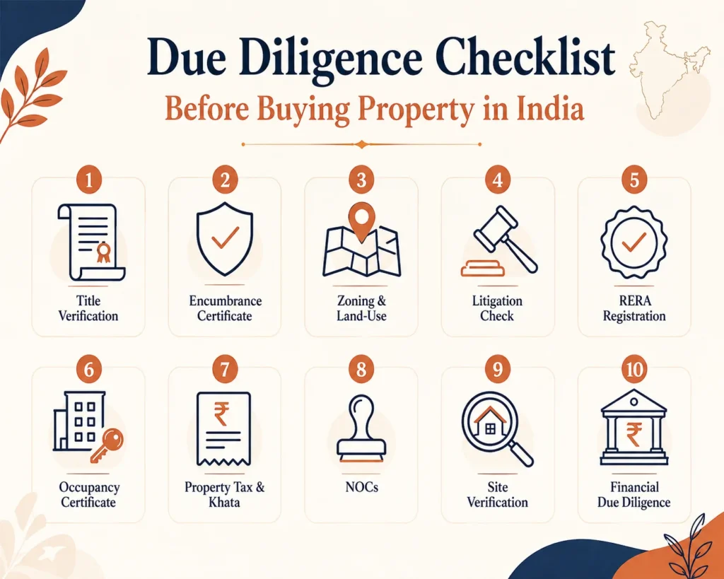 Property due diligence checklist documents to verify before buying